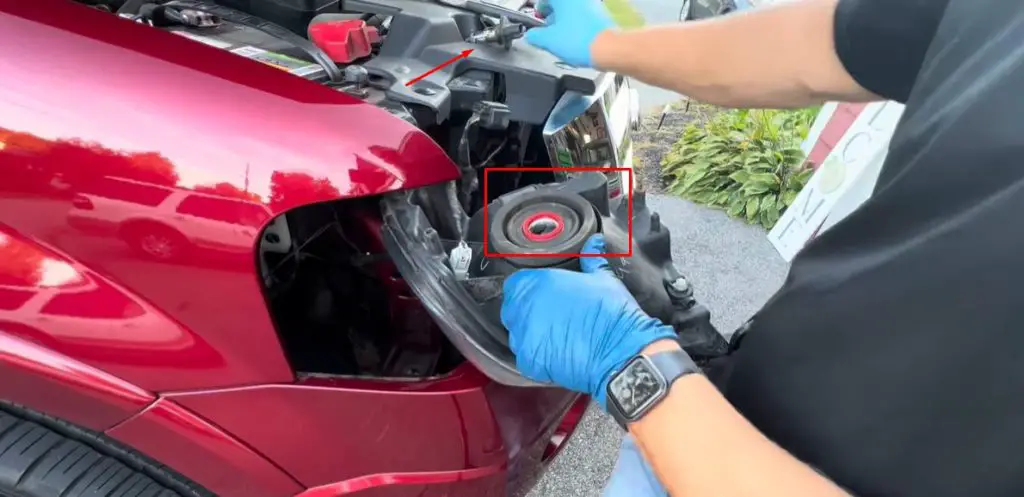 Removing The Old Headlight Bulb