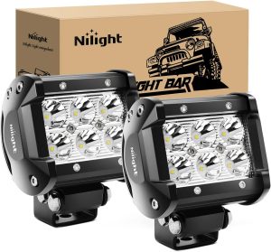 Nilight 18W LED Pods - Super Bright Off-Road Spot Lights for Trucks, SUVs & More